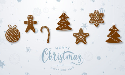 Merry Christmas and Happy New Year background. Celebration background template with candy. luxury greeting rich card.