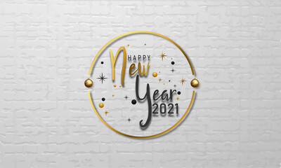 Happy New Year 2021 background.