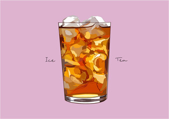 Vector Illustration of Iced Tea