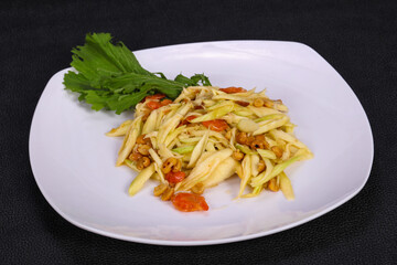 Green mango salad with seafood