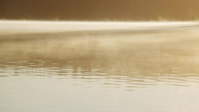 Crisp autumn morning sunrise on a lake in Maine