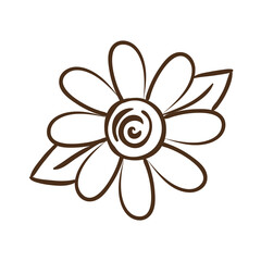 sunflower plant line style icon