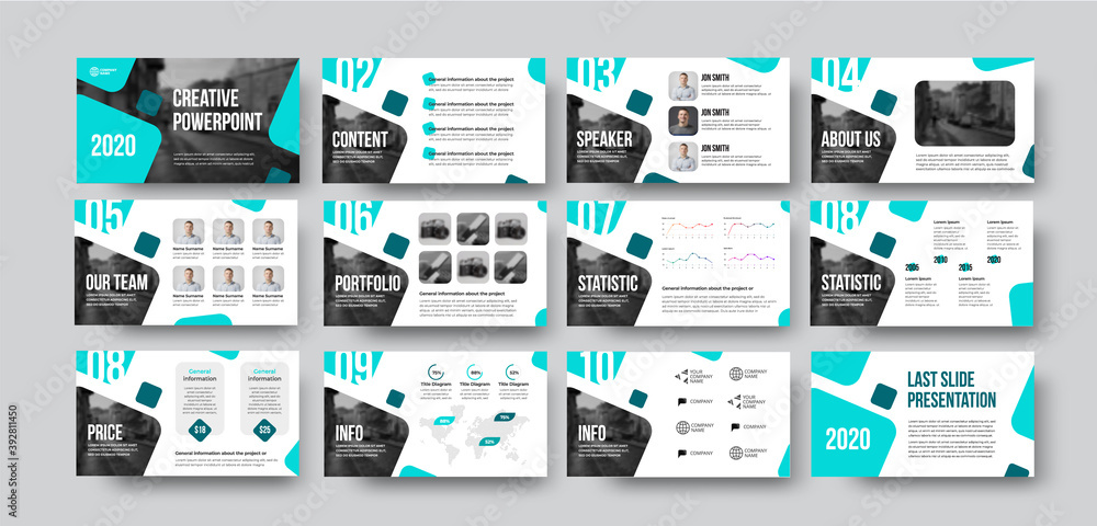 Poster presentation of infographic with blue design elements, for the annual report, statistics in the corp