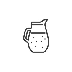 Water Pitcher line icon. linear style sign for mobile concept and web design. Juice jug outline vector icon. Symbol, logo illustration. Vector graphics