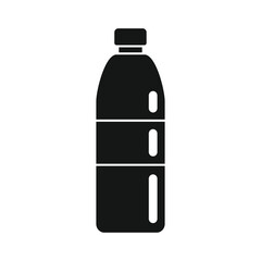 Plastic bottle for water black simple icon