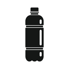 Plastic bottle for water black simple icon