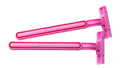 Female pink razor shaver isolated on white background