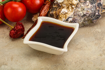 Oyster sauce in the bowl
