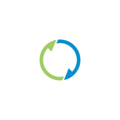 Arrows circle vector illustration icon Logo Template