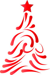 Obraz premium Christmas tree vector art.