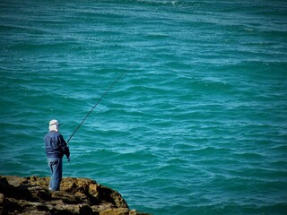 fishing in the sea