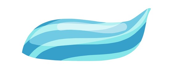 Blue and white toothpaste dental illustration vector clipart element isolated on a white background