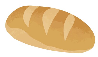 Bread loaf french traditional freshly baked pastry bakery illustration vector clipart element isolated on a white background