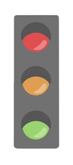 Simple traffic light sign red orange green illustration vector clipart element isolated on a white background