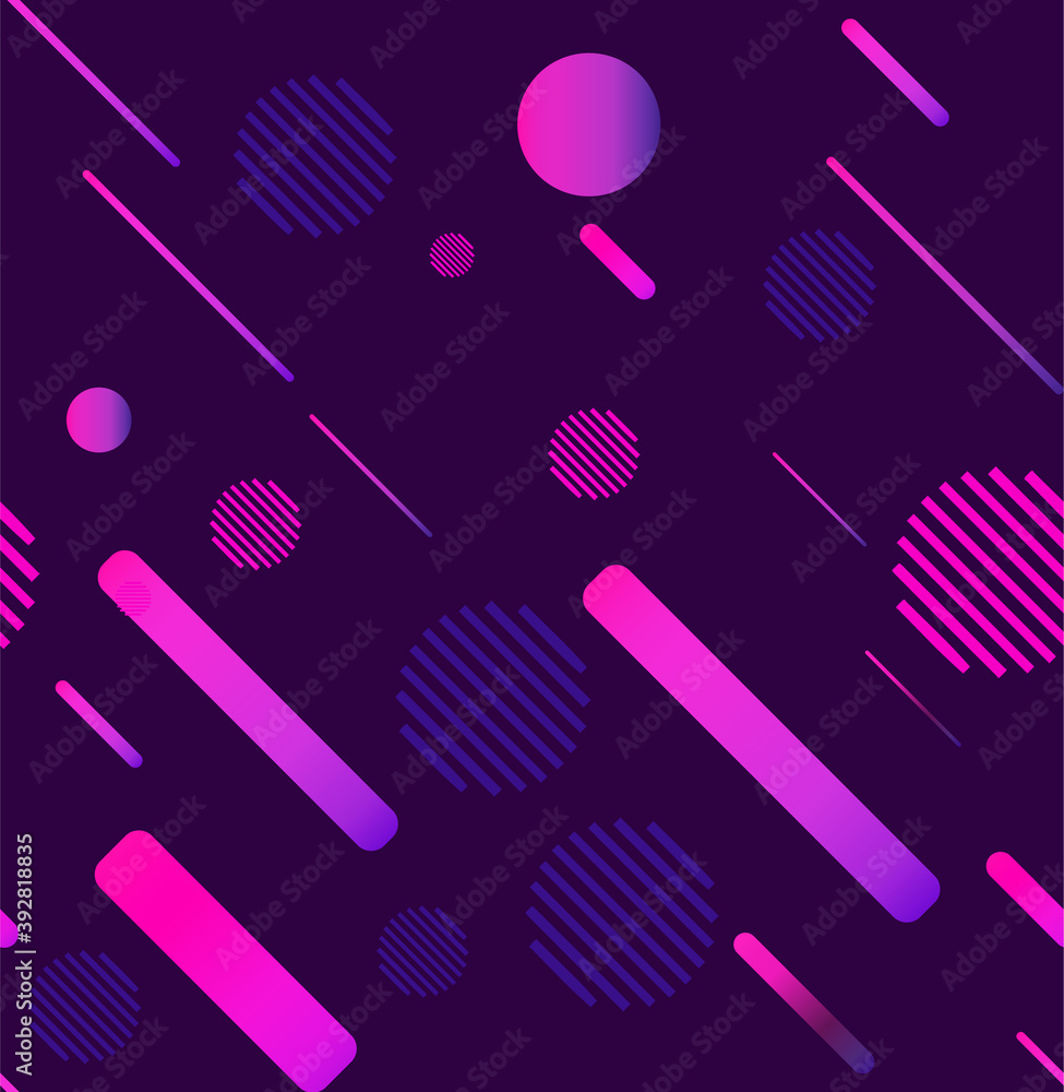 Poster seamless abstract pattern of geometric elements with gradient