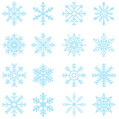 Fototapeta na wymiar Snowflake vector icon set. Christmas illustration sign collection. winter symbol.