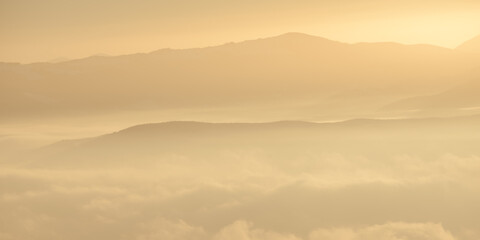 Beautiful Sunrise in the Ukrainian Carpathian Mountains