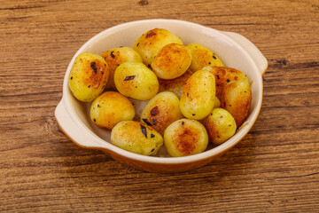 Roasted baby potato in the bowl
