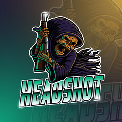 Grim reaper esport mascot logo © kancut