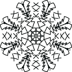 Snowflakes vector art.