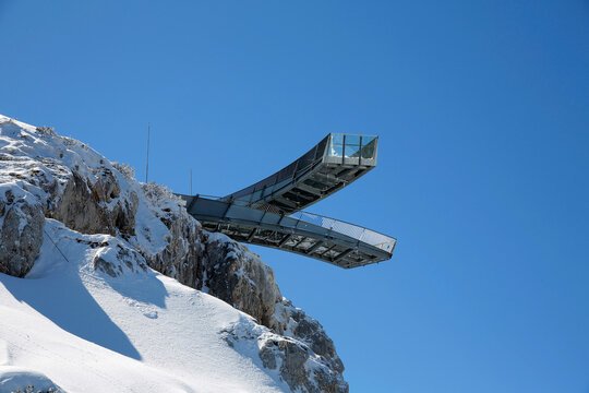  AlpspiX Aussichtsplattform auf der Alpspitz, Winter, Garmisch-Partenkirchen, Bayern, Deutschland