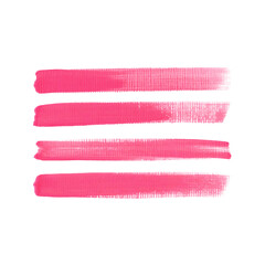 Art brush painted textured stripes set isolated vector background. Watercolor makeup stroke set.