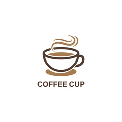 Hot coffee cup logo.