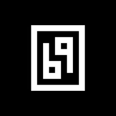 monogram logo initials letters BD or DB unique isolated on black background