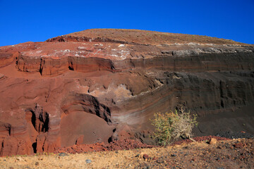 Lavagestein, Lavaschichten am Pico del Teide, Insel Teneriffa, Kanaren, Spanien, Europa