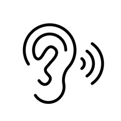 Ear vector icon