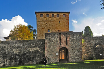 Fototapeta na wymiar Bobbio il Castello Malaspina dal Verme - Piacenza 