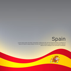 Abstract waving spain flag. Creative background for spain patriotic holiday card design. National Poster. Spanish state patriotic cover, flyer. Vector design