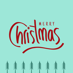 Merry Christmas Hand Lettering design, usable for banners, greeting cards, gifts etc.
