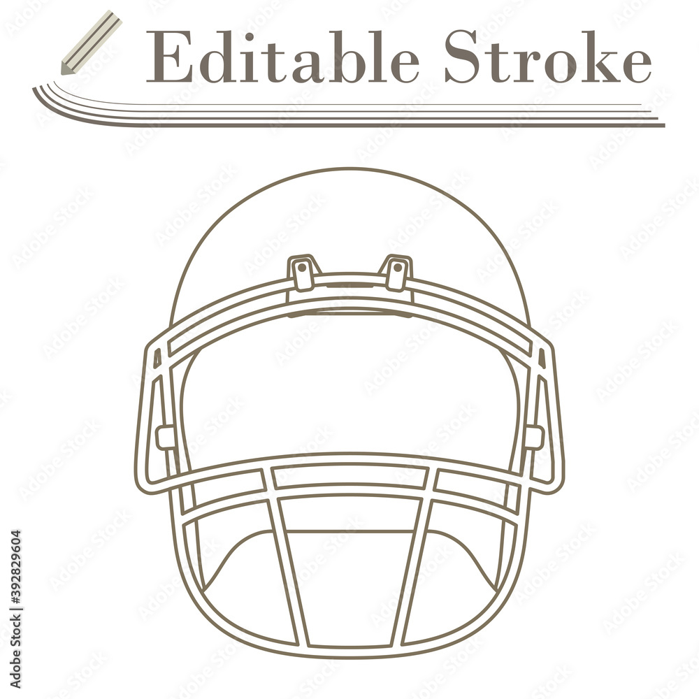 Wall mural american football helmet icon