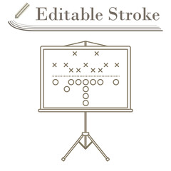 American Football Game Plan Stand Icon