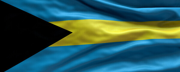 Waving flag of Bahamas - Flag of Bahamas- 3D flag background