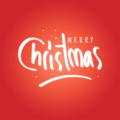 Merry Christmas Hand Lettering design, usable for banners, greeting cards, gifts etc.