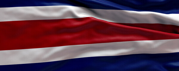 Waving flag of Costa Rica - Flag of Costa Rica - 3D flag background