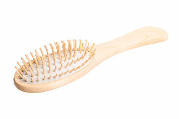 Wooden massage hair brush