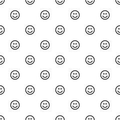 Smile icon pattern. Happy and sad faces. Vector abstract background
