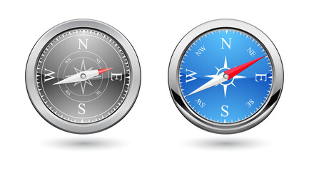 compass metal icon