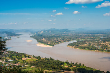 Aerial view, landscape of Mekong River