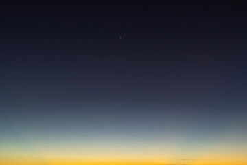 Natural colors. Sunset in the sky with blue, Orange and red dramatic colors