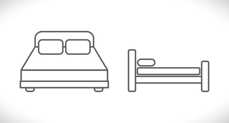 Plakat bed sleeping icon