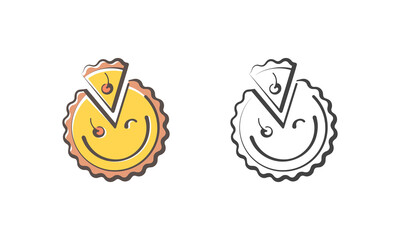 Funny pie logo