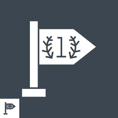 Success Related Vector Glyph Icon. Isolated on Black Background. Vector Illustration.