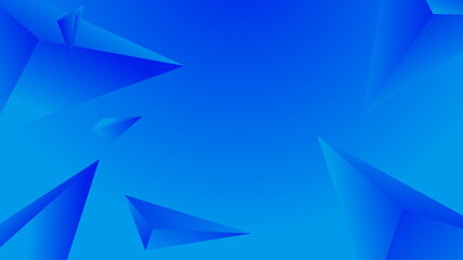 Abstract blue polygon on gradient background. illustration .