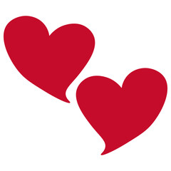 Fototapeta na wymiar vector isolated loving red hearts for Valentine's day on a white background