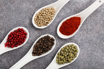 Four Seasons Pepper on beautiful textured background