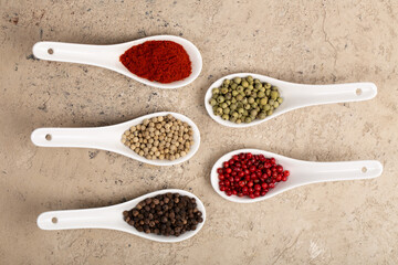 Four Seasons Pepper on beautiful textured background